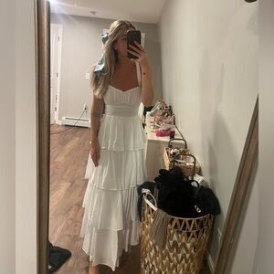 Abercrombie ruffle maxi dress small TALL